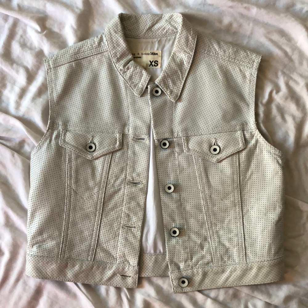 Rag & Bone white leather vest!